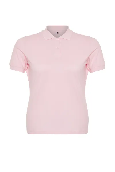 Trendyol Curve Pink Polo Neck Knitted T-shirt