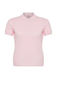Trendyol Curve Pink Polo Neck Knitted T-shirt