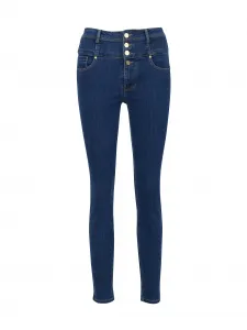 Tmavomodré dámske skinny fit džínsy ORSAY
