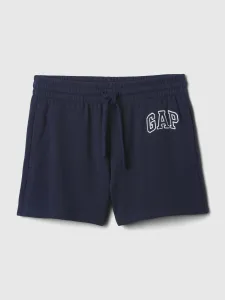 Tmavomodré dámske teplákové kraťasy s logom GAP
