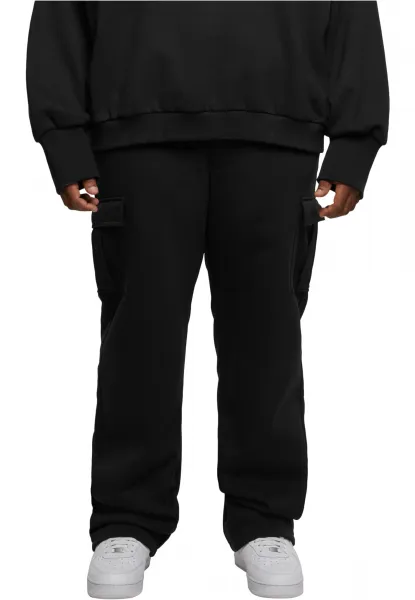 Sweatpants Heavy Straight Leg Cargo Black