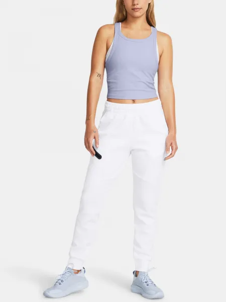 Fialové dámske tielko Under Armour Meridian Rib Crop