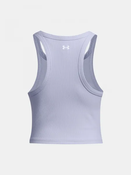 Fialové dámske tielko Under Armour Meridian Rib Crop