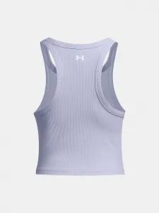 Fialové dámske tielko Under Armour Meridian Rib Crop