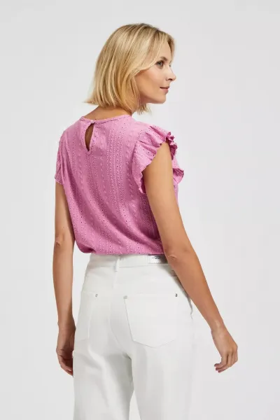 Marisse Women's Blouse L-Ts-4347 D.Pink