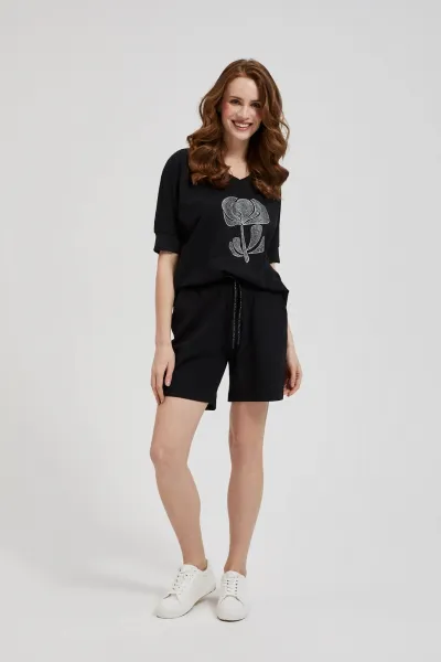 Marisse Women's Shorts L-Sh-4301 Black