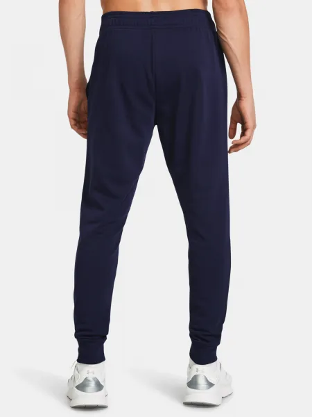 Tmavomodré pánske tepláky Under Armour UA Rival Terry Jogger
