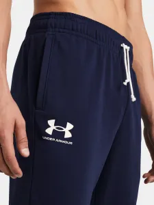 Tmavomodré pánske tepláky Under Armour UA Rival Terry Jogger