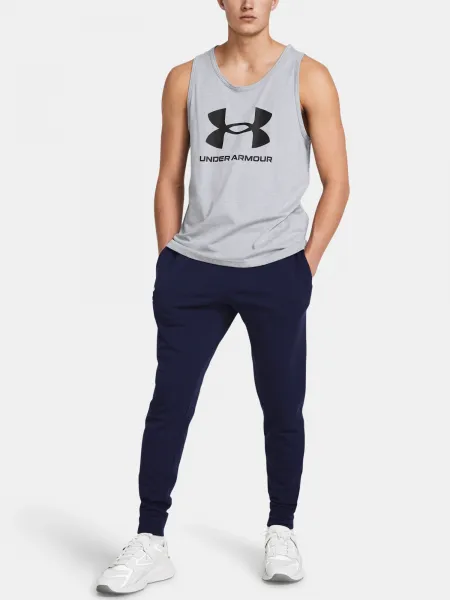 Tmavomodré pánske tepláky Under Armour UA Rival Terry Jogger