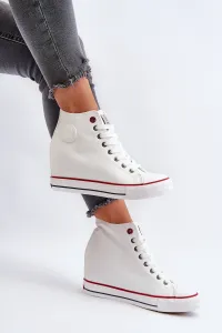 Women's Wedge Sneakers Cross Jeans White
