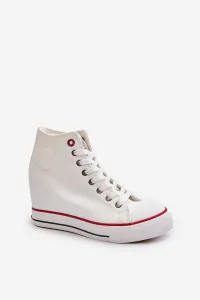 Women's Wedge Sneakers Cross Jeans White