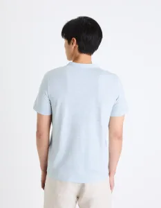 Svetlomodré pánske tričko Celio henley Cegeti