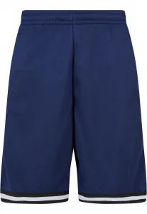 Men's Stripes Mesh Shorts - Navy Blue/Black/White