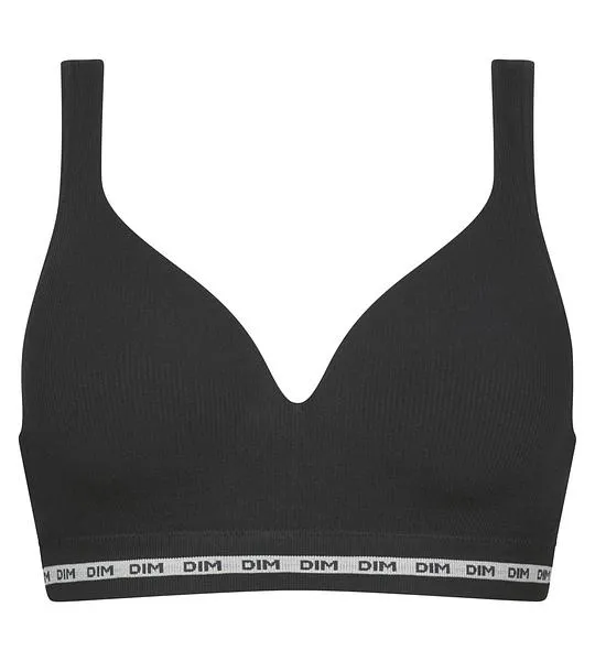 DIM ICONS PADDED SEAMLESS BRA - Dámska vystužená podprsenka - čierna