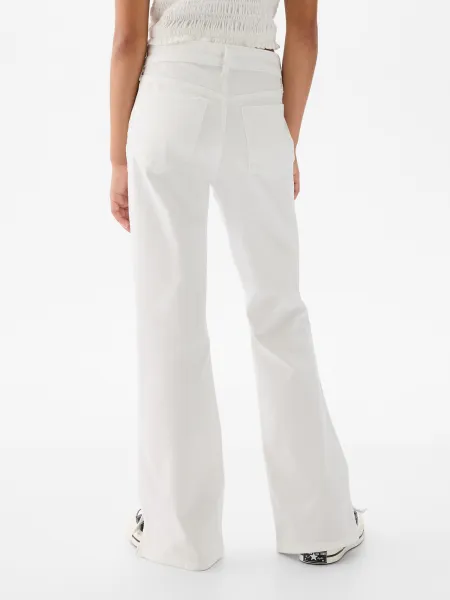 Biele dievčenskú flare fit džínsy GAP