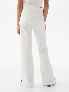 Biele dievčenskú flare fit džínsy GAP
