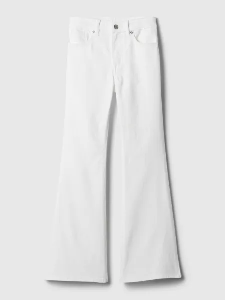 Biele dievčenskú flare fit džínsy GAP