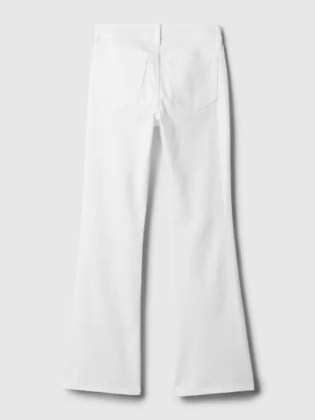 Biele dievčenskú flare fit džínsy GAP
