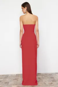 Trendyol Red Corset Detailed Woven Long Evening Dress