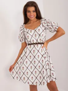 Dress-LK-SK-509406.31-white-brown