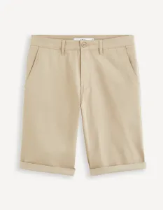 CELIO BOCHINOBM Pánske bermudy, béžová, veľkosť