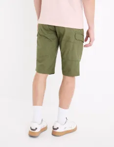 Kaki pánske kraťasy Celio Bocourtbm1