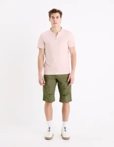 Kaki pánske kraťasy Celio Bocourtbm1