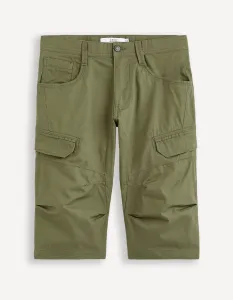 Kaki pánske kraťasy Celio Bocourtbm1