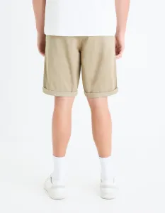 CELIO BOCHINOBM Pánske bermudy, béžová, veľkosť