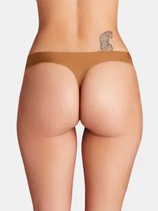 Súprava troch dámskych táng v hnedej farbe Under Armour UA Pure Stretch 3 No Show