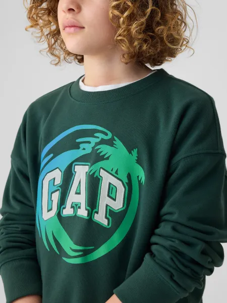 Zelená chlapčenská mikina s logom GAP