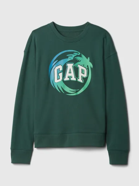 Zelená chlapčenská mikina s logom GAP