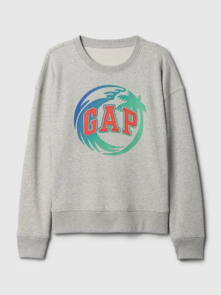 Šedá chlapčenská mikina s logom GAP