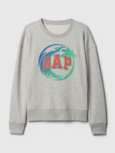 Šedá chlapčenská mikina s logom GAP