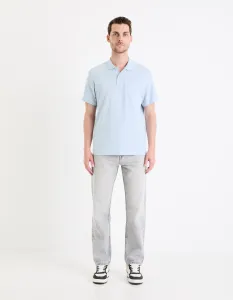 Šedé pánske džínsy Celio C15 straight Fodroit 30