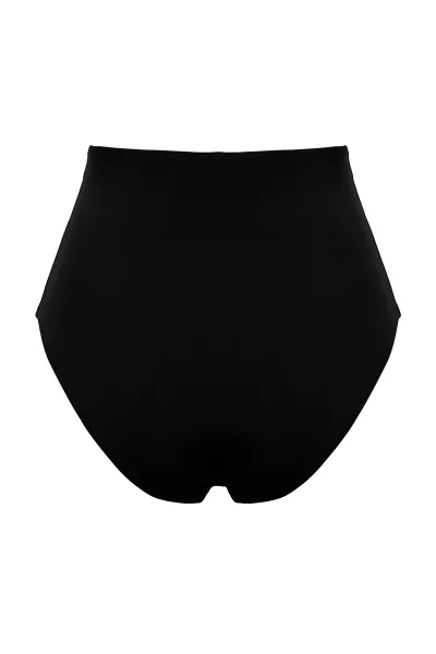 Trendyol Black Premium Accessorized High Waist Hipster Bikini Bottom
