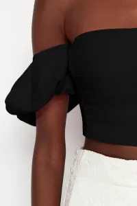 Trendyol Black Crop Woven Bustier