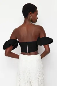 Trendyol Black Crop Woven Bustier