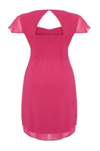 Trendyol Curve Pink Chiffon Woven Plus Size Dress