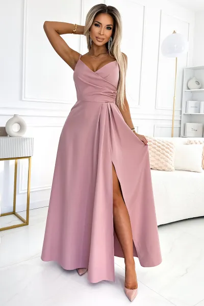 Elegant maxi long dress with straps Numoco