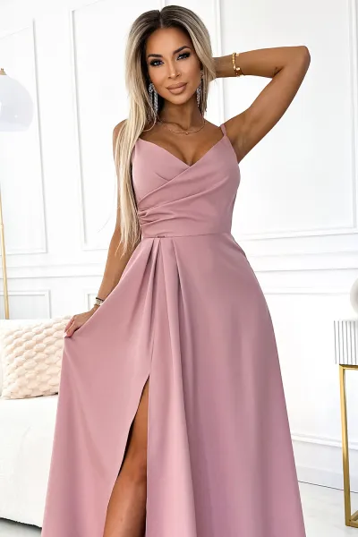 Elegant maxi long dress with straps Numoco