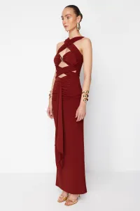 Trendyol X Zeynep Tosun Tile Cut Out Snake Accessory Detailed Evening Dress & Graduation Dress