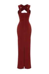 Trendyol X Zeynep Tosun Tile Cut Out Snake Accessory Detailed Evening Dress & Graduation Dress