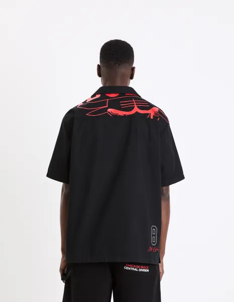 Čierna pánska košeľa Celio NBA Chicago Bulls