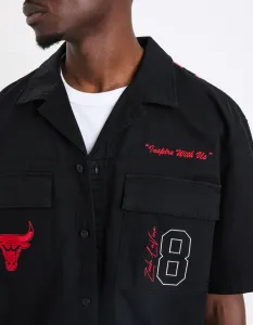 Čierna pánska košeľa Celio NBA Chicago Bulls