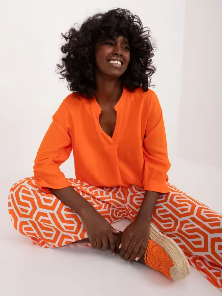 Blouse-D73761M11174A-orange