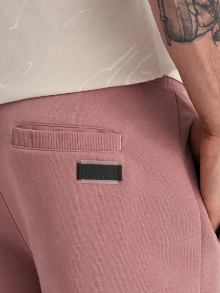 Ombre Men's pre-knee BASIC sweat shorts - dark pink