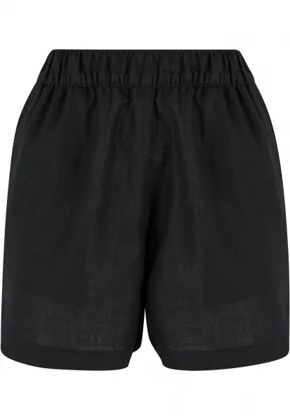 Women's Linen Shorts Black