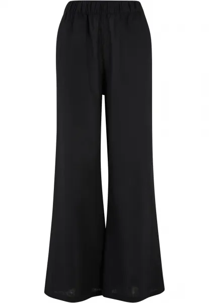 Women's wide-legged trousers - black