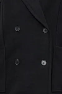 Trendyol Black Regular Pocket Detailed Soft Texture Short Jacket Coat